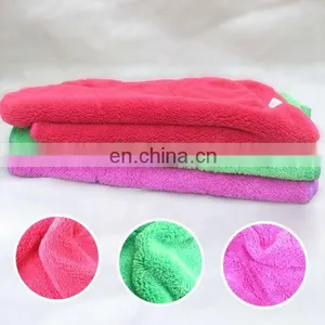 Coral Fleece Towel Solid Dyed Soft Handle 200gsm 300gsm 400gsm High Quality From China Supplier thumbnail-4