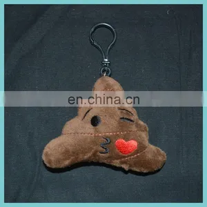 New Developed 6 Designs of Plush Poo Emoji Carabiner Keychain thumbnail-3