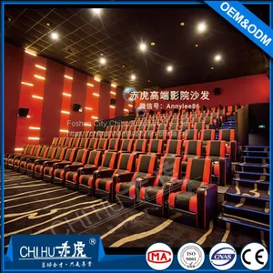 High End Public Cinema Vip Sofa,leather Power Recliner Theatre Sofa thumbnail-5