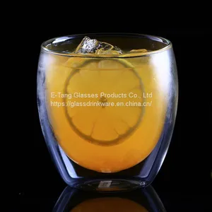 2018 Hot Selling Reusable Heat Resistant Clear Double Wall Glass Coffee Cup thumbnail-5