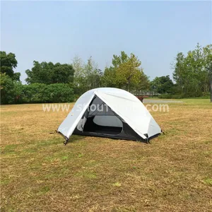 White Color One Man Field Tents Ultralight Double Layer Backpacking 1 Man Tent thumbnail-5