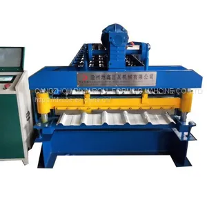 Dixin Galvanized Metal Steel Electric Shear Sheet Trapezoidal Roofing Panel Roll Forming Making Machine Price thumbnail-1