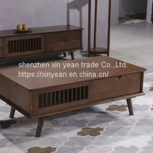 Nordic Modern TV Cabinet Coffee Table Combination Small Apartment Living Room Furniture Set thumbnail-1