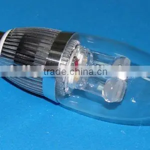 Hot Sale High Power 3w E14 Candle Bulb,with Glass Covering, thumbnail-1
