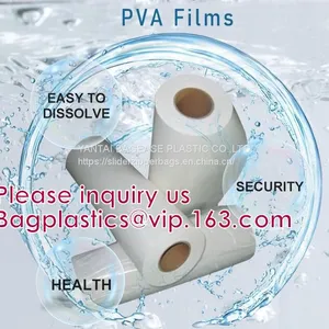 WATER SOLUBLE BAG, PVA MOULD PEEL FILM, POLYVINYL ALCOHOL, LAUNDRY SACK, DETERGENT POD PACK thumbnail-2