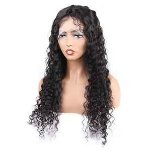 Deep Wave 13x4 Front Wig Human Hair Wigs Brazilian Human Hair Wigs Natural Color thumbnail-3