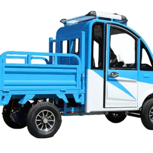 1500W China Rickshaw Adult 4 Wheel Cargo Half Closed Electric Tricycle With Cabin（Wechat:13510231336） thumbnail-1
