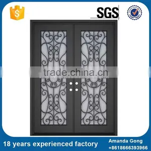 Premium Quality Modern Wrought Iron Security Doors Design thumbnail-2