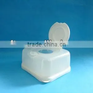 Plastic Wet Wipe Box in Round Shape for 80-120pcs Wipes/plastic Container for Wet Wipes thumbnail-1