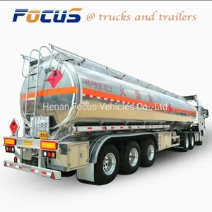 Petrol Tanker Price | Diesel Gasoline Tank Truck Trailer, Manufacturing Factory Pneumatic Aluminum Tank Truck Trailer With BPW Axles Air Bag Suspension thumbnail-1