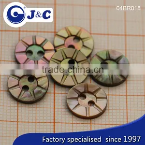 J&C Brown MOP Shell Buttons,pearl Shell Buttons for Fashion Shirt.BR018, BR019 thumbnail-3