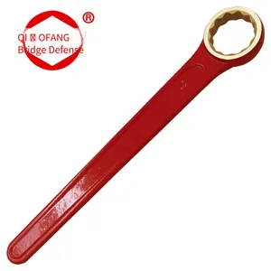 Explosion-proof Straight-handle Single-head Box-end Wrench, Qiaofang Brand, Made of Beryllium Bronze and Aluminum Bronze, Non-sparking Tool thumbnail-1
