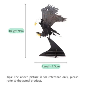 Customized Design 3D Eagle Cardboard Puzzle DIY Assembly Bird Animal Model for Gift&Stationery&Toys Shop thumbnail-2