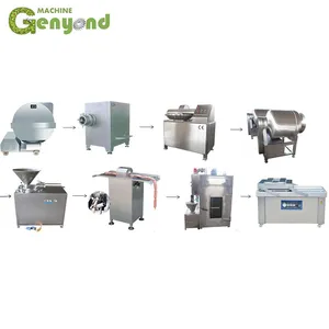 Shanghai Factory Industrial Sausage Vacuum Stuffing Maker Smoked Meat and Fish Making Machine Sausage Production Line thumbnail-3