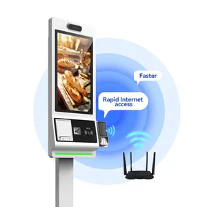 Aonpos APK14 23.8 Inch Checkout Terminal Modern Automated Checkout Station Convenience Store Self-service Terminal thumbnail-1