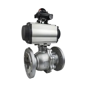Stainless Steel Flange Pneumatic Ball Valve thumbnail-2