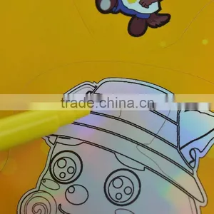 Kids Children Cartoon Dazzle Colour Color Diy Paste Laser Sticker thumbnail-4