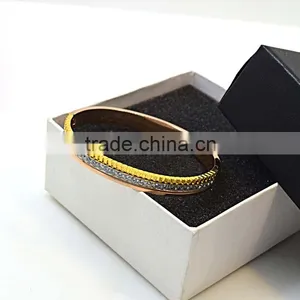 Rose Gold Jewellery Diamond Bangle Bracelets thumbnail-6