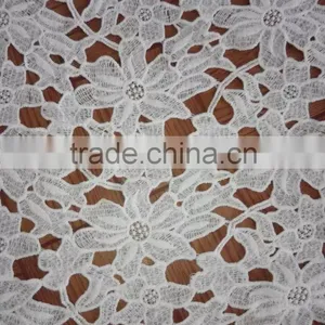 2016 Embroidery Lace Milk Silk Fabric Polyester Lace Fabric for Making Dress thumbnail-3