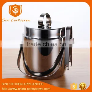 Stainless Steel Wine Beer Ice Bucket With Lid thumbnail-5