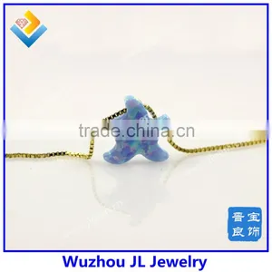 Synthetic S925 Silver 18K Chain Sea Star Opal Necklace With High Quality for Dresses Jewelry thumbnail-1