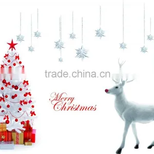 ALFOERVER Pvc Antelope and Christmas Tree Window Decal Sticker thumbnail-4