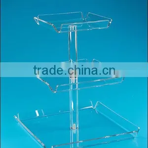3-tier Assemble Acrylic Bakery Display Stand Rack thumbnail-1