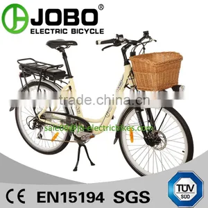 City Bike Lithium Electric Bike With Basket thumbnail-1