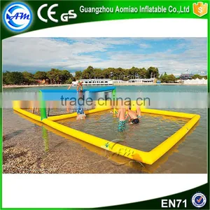 Water Theme Park Outdoor Volleyball Court Inflatable Water Volleyball Court thumbnail-1