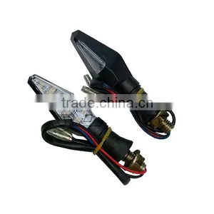 BJ-SL-020 Clear Lens 12 V Supper Bright Blue and Yellow Led Motorcycle Turn Signal Lights Flashers Lighting thumbnail-1