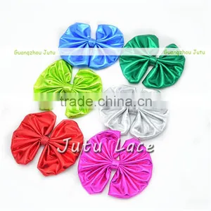 Wholesale DIY Craft Decorative Flowers Hair Bows -Big Shiny Fabric Golden Bowknots Garment Accessories thumbnail-2