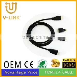 Digital Mini Micro Hdmi Component 3 in 1 Hdmi Converter Cable for Mobilephone Camera Computer Monitor thumbnail-1
