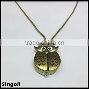 Owl Antique Pocket Watch thumbnail-1