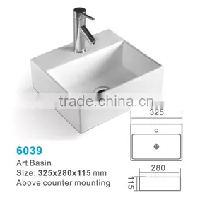 Ceramic Wall Hung Basin Sanitary Ware Art Basin thumbnail-3