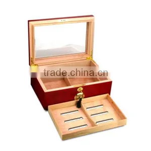 Custom Humidor Spanish Cedar Wooden Cigar Box thumbnail-2