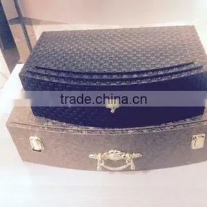 2016 High Quality Customized Factory Black Leather Perfume Luxury Box thumbnail-1