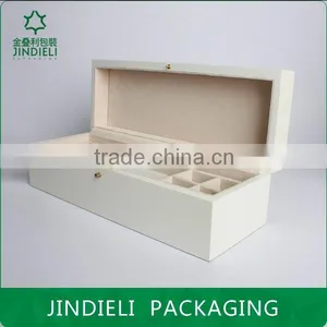 White Elegant Leather Wooden Jewelry Packaging Boxes thumbnail-1