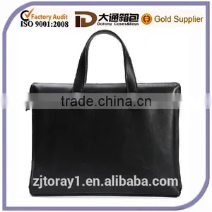 Black Wholesale Leather Briefcase Security Briefcase With Secret Compartment thumbnail-1