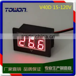 0.4" Digital Voltmeter DC 15-120V Red Blue Green Electric Motor Car Waterproof Panel Meter thumbnail-1