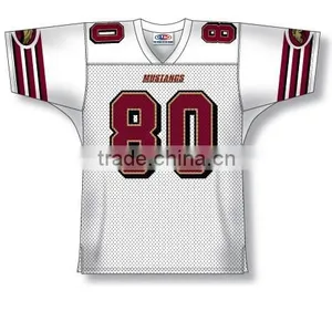 Polyester Spandex Custom Sublimated Mustangs American Football Jersey/Shirt thumbnail-1