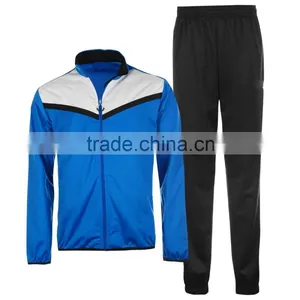 Tracksuit/Training Suit/Jogging Suit 100% Polyester Tricot 220 Gsm in Blue/Grey/Black Colors thumbnail-1