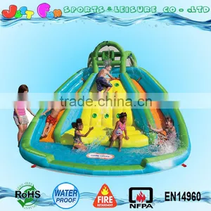 Two Lines Commercial Grade Inflatable Water Slide With Climbing Wall Supplier's Choice thumbnail-2