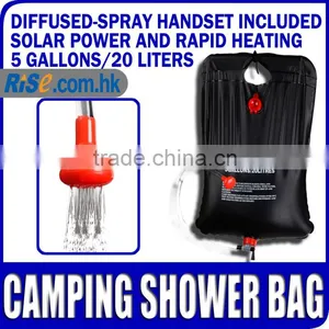 5 Gallons/20 Liters Solar Heating Camping Shower Bag Hot Water 45 Centigrade Hiking thumbnail-1