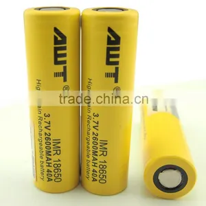 AWT Yellow 18650 2600mah 40A Subox Mini Vape Mod Box Mod 200w Vape Pen Battery & Stab Wood Box Mod Awt 18650 High Drain thumbnail-2