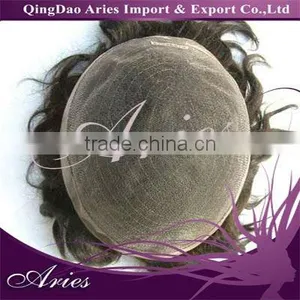 Natural Curl Swiss Lace Toupee Indian Natural Hair thumbnail-1