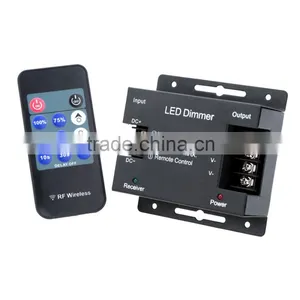 DIY RF DC12V-24V LED Amplifier Wireless Dimmer+ 11keys Remote Controller for Single Color LED Strip LED Neon Enlarge Connection thumbnail-1