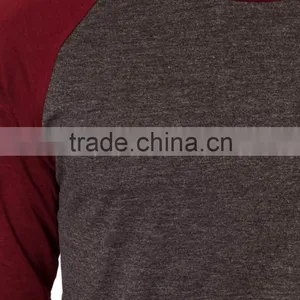 Cotton T-shirt High Quality Custom Making Reglan Slleve thumbnail-3