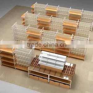 Retail Store Stationary Pos Display Stand With Metal and Wooden Haning Display Stand thumbnail-4