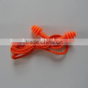 2016 Orange TPR 4-layer TPR Ear Plugs CE Approved Safety Silicone/TPR Ear Plugs With String for Sale thumbnail-1