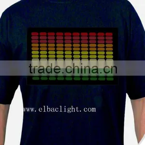 2013 Hot Selling Sound Sensitive el T-shirt Panel- thumbnail-1